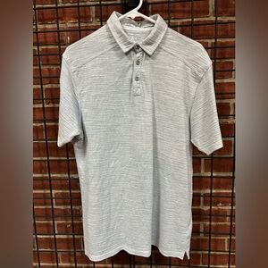 BKE Men’s Heathered Polo Shirt – Size Large – Light Gray